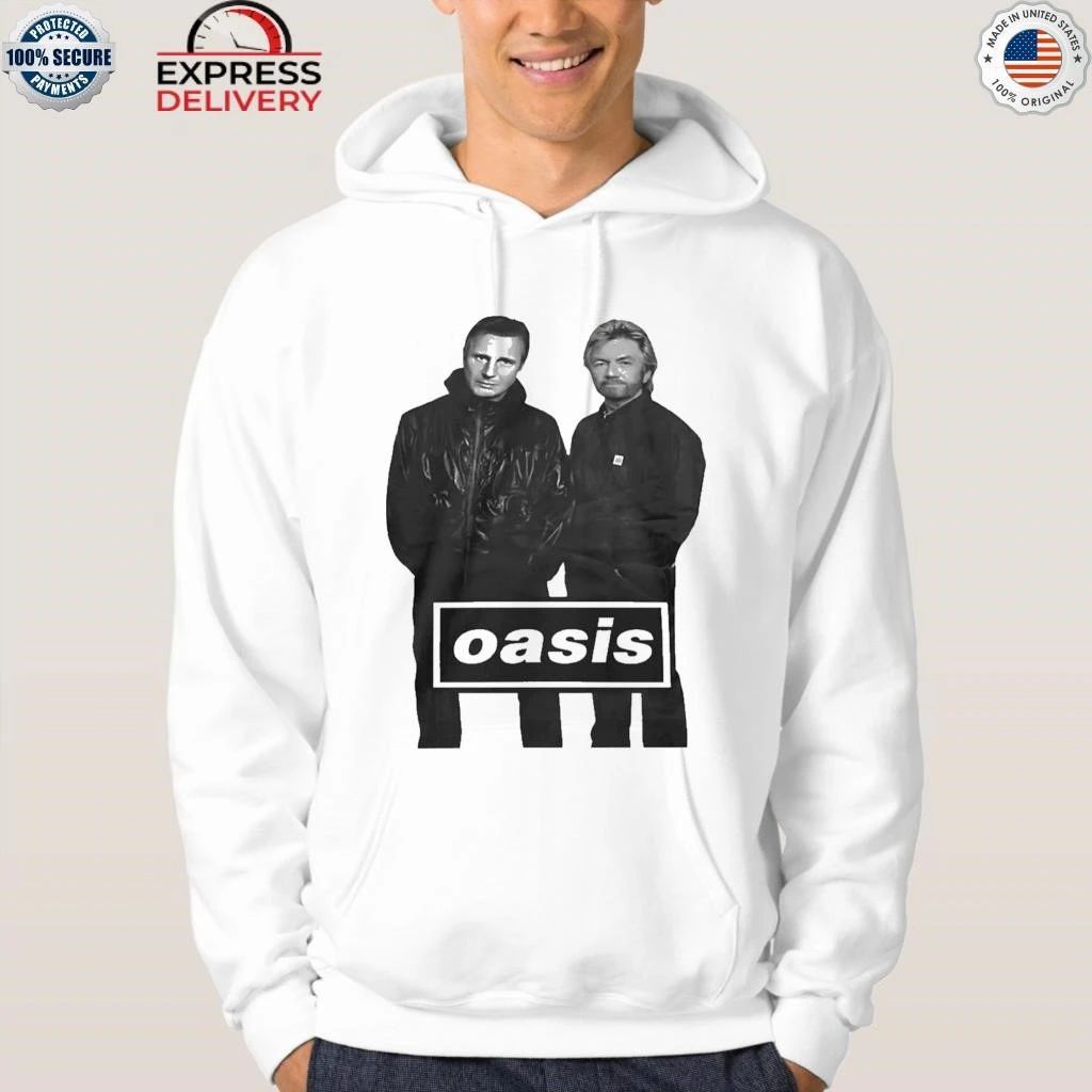 Liam Neeson And Noel Edmonds Oasis Shirt