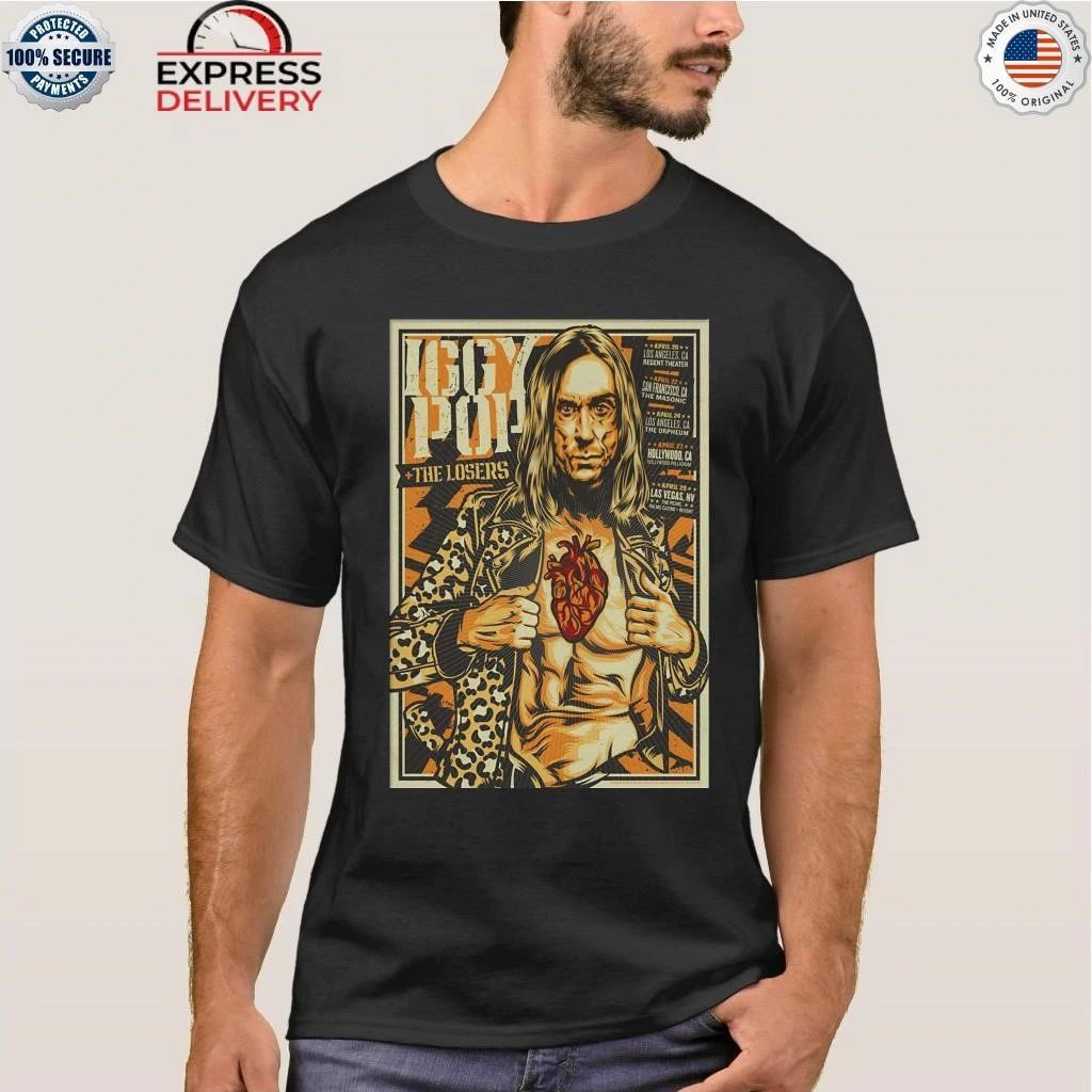 Iggy Pop With The Losers California Tour April 2025 Shirt