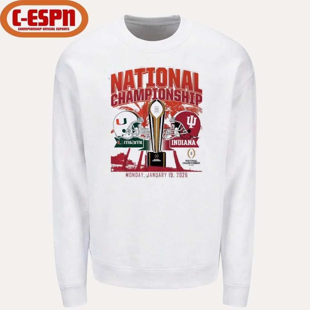 IU Vs Miami National Championship Miami, FL January 19, 2026 Shirt