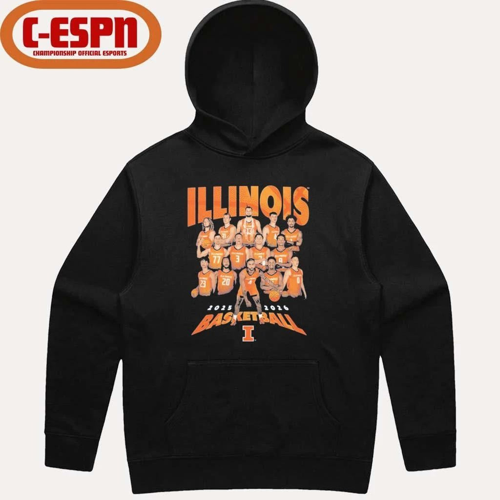 2025-2026 Illinois Men’s Basketball Team Shirt