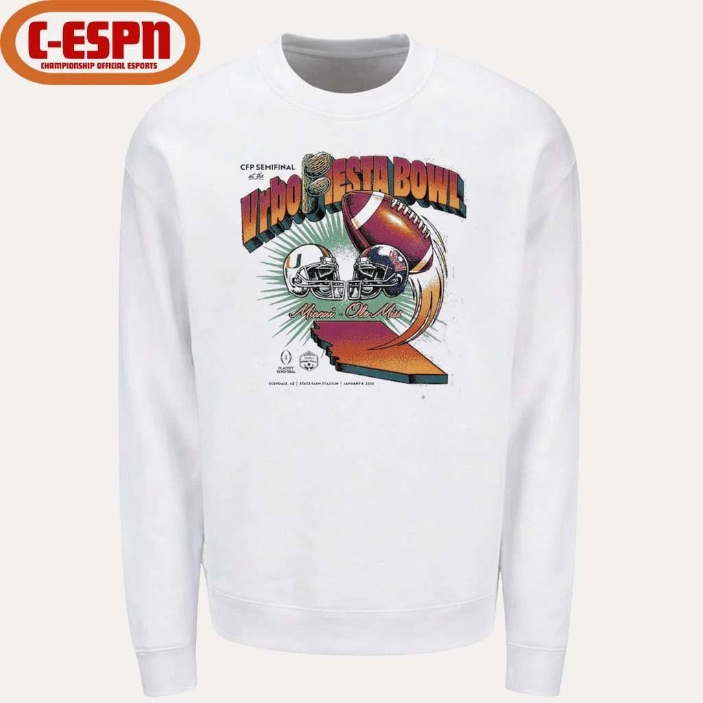 CFP 2026 Fiesta Bowl Matchup T-Shirt Ole Miss Vs Miami
