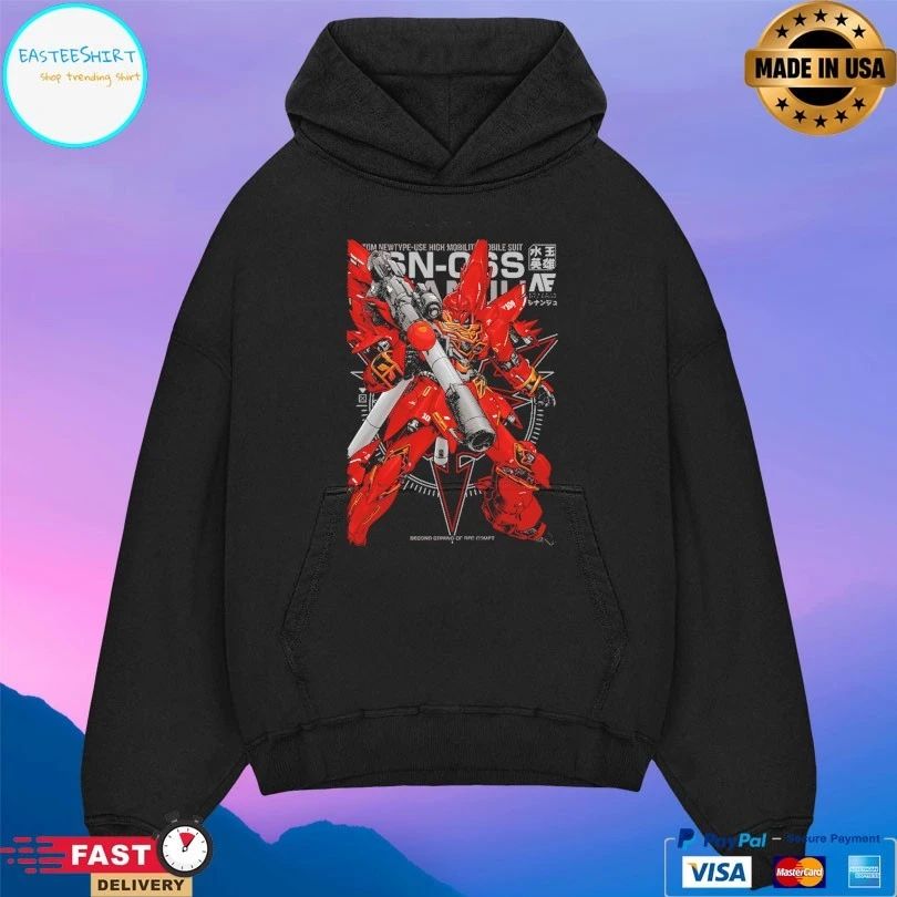 Red Comet Reborn Msn-06s Sinanju Gundam T-shirt