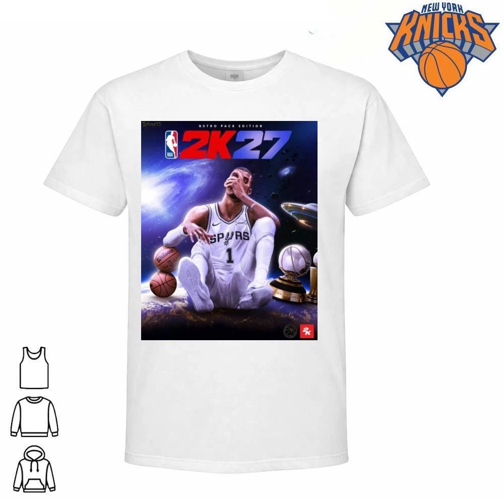 NBA 2K27 Astro Pack Edition San Antonio Spurs Victor Wembanyama Alien Graphic Vintage T Shirt