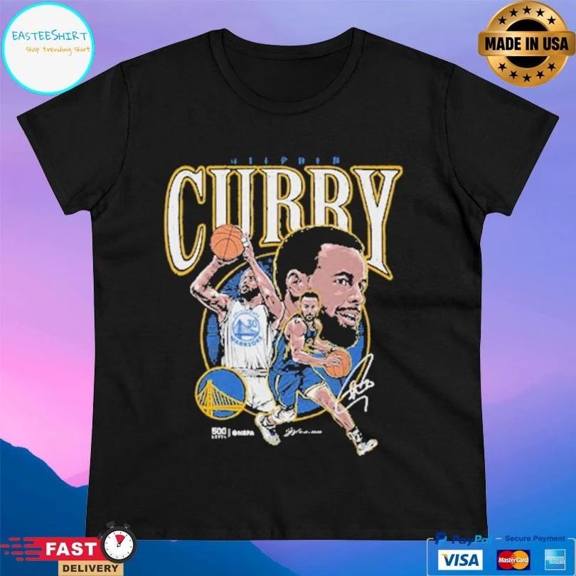 Steph Curry Golden State Warriors Trio Basketball Signature T-shirts