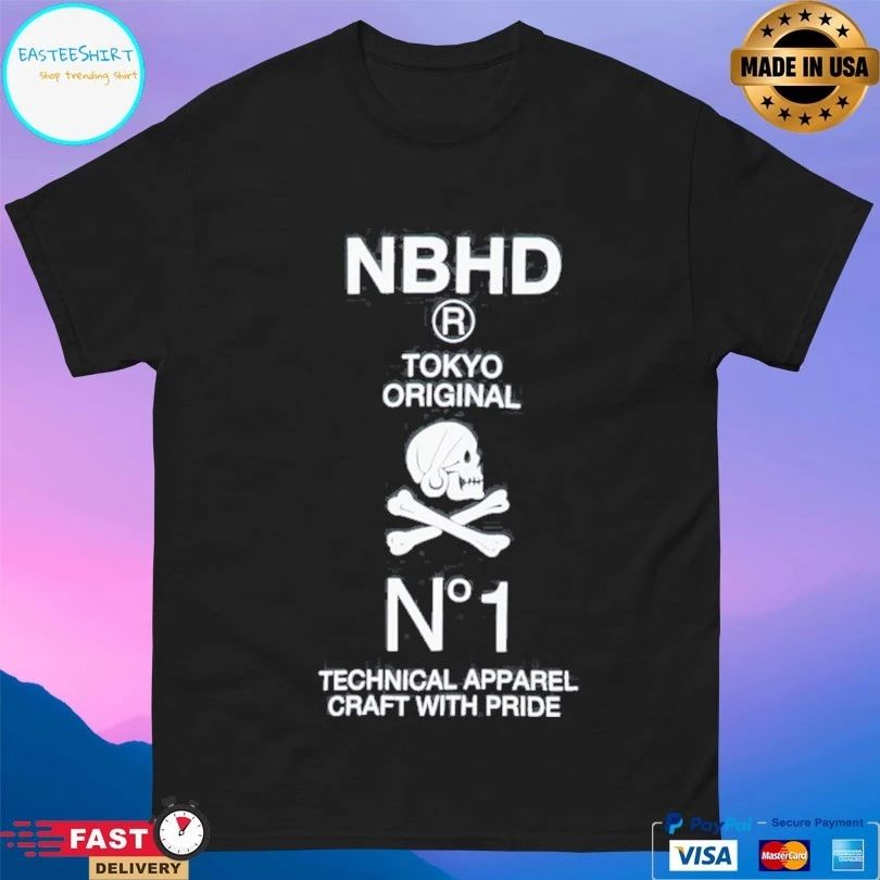 Nbhd R Tokyo Original N1 Technical Apparel Craft With Pride Skull T-shirts