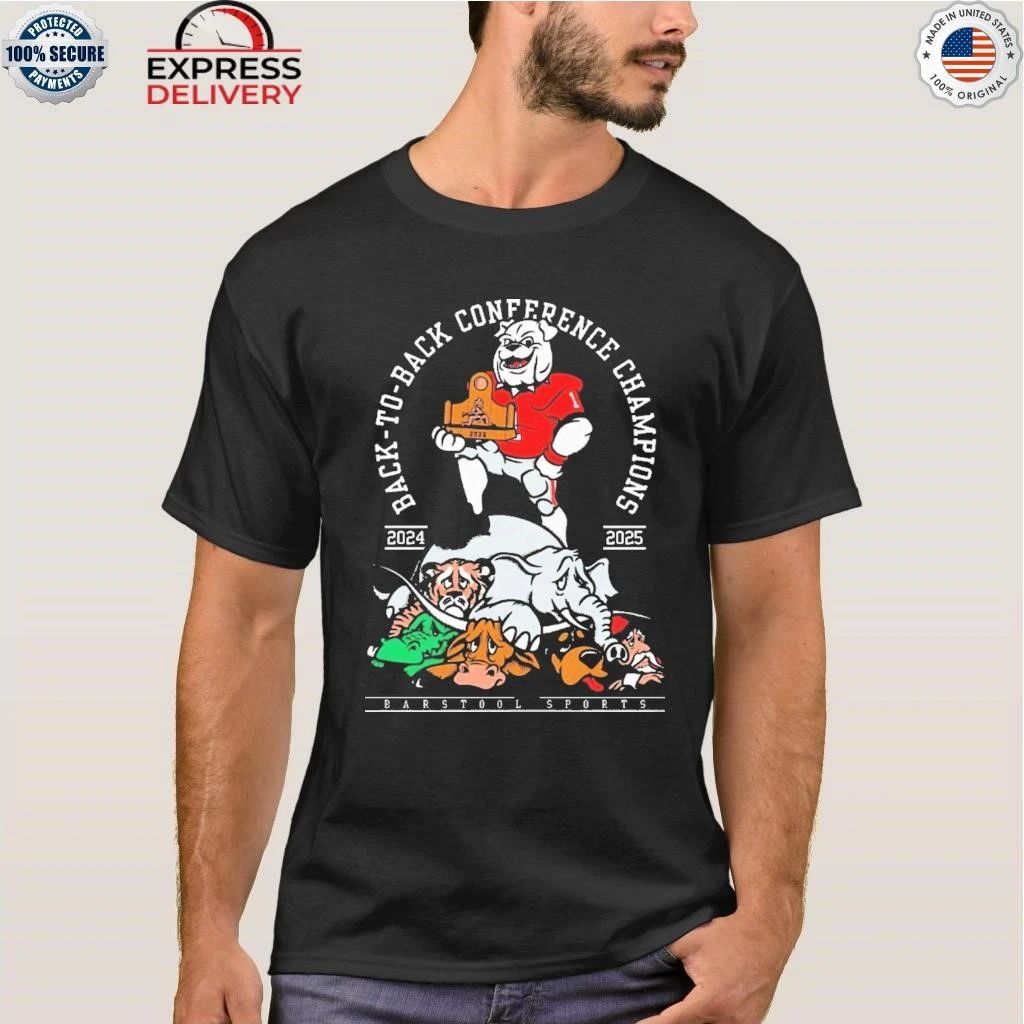 Georgia Bulldogs Back to Back Conference Champions 2025 Shirt