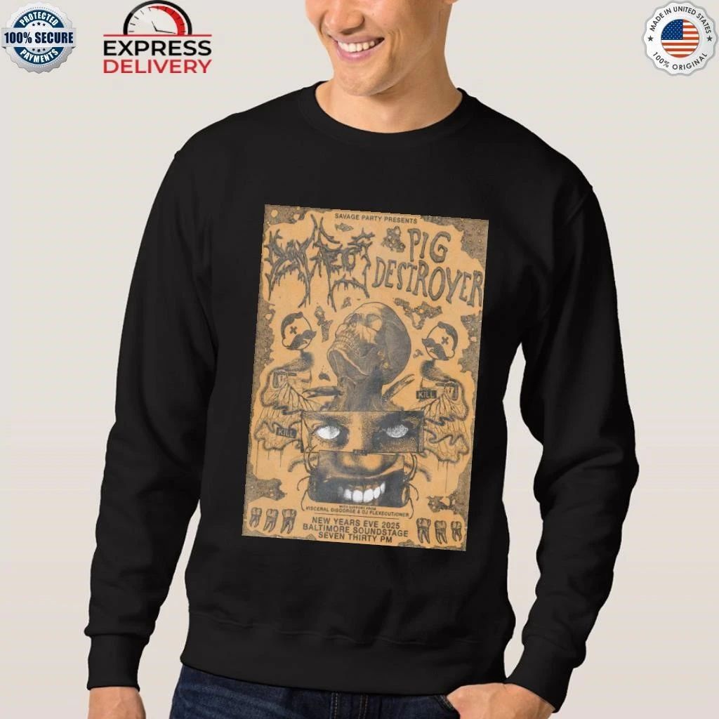 Pig Destroyer Baltimore Soundstage In Baltimore MD Dec 31 2025 Shirt