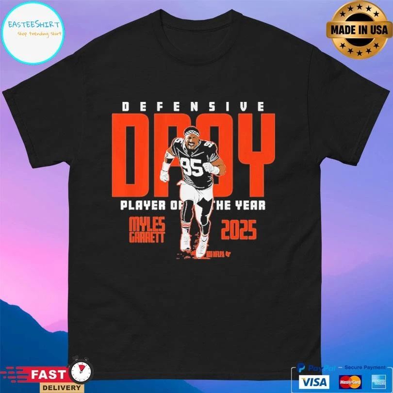 Myles Garrett Cleveland Browns 2025 Defensive Player Of The Year T-shirts
