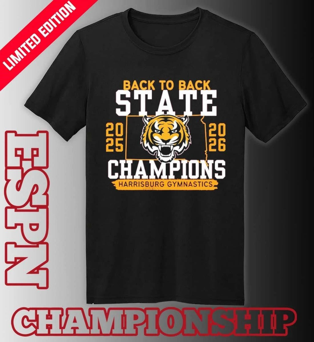Harrisburg Gymnastics Back 2 Back State Champions Shirt