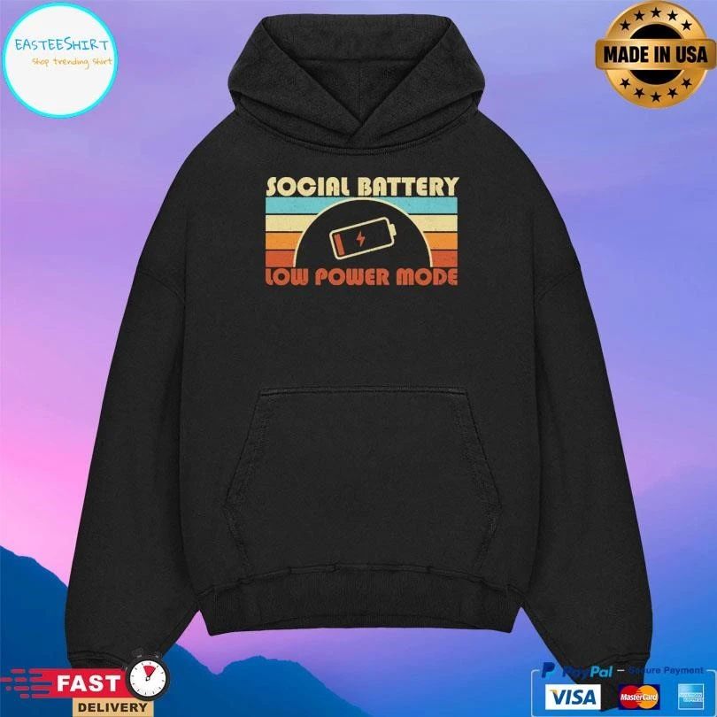 Social Battery Low Power Mode T-shirts
