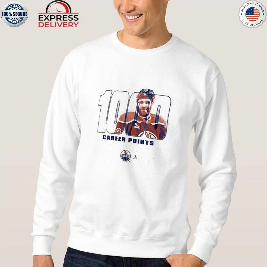 Leon Draisaitl Edmonton Oilers 1000 Career Points Legacy Shirt