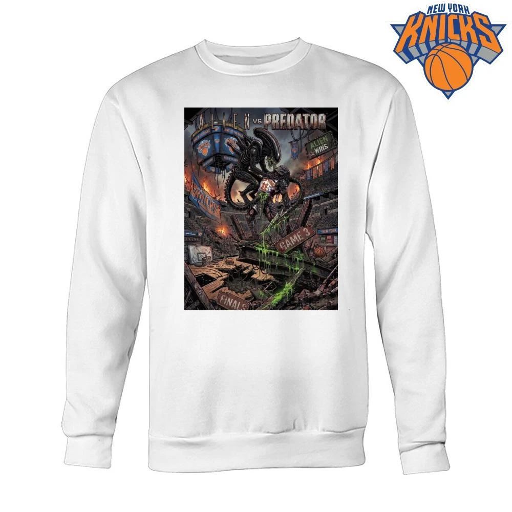 Alien Vs Predator San Antonio Spurs Vs New York Knicks Game 3 Graphic Art NBA Finals 2026 Shirt