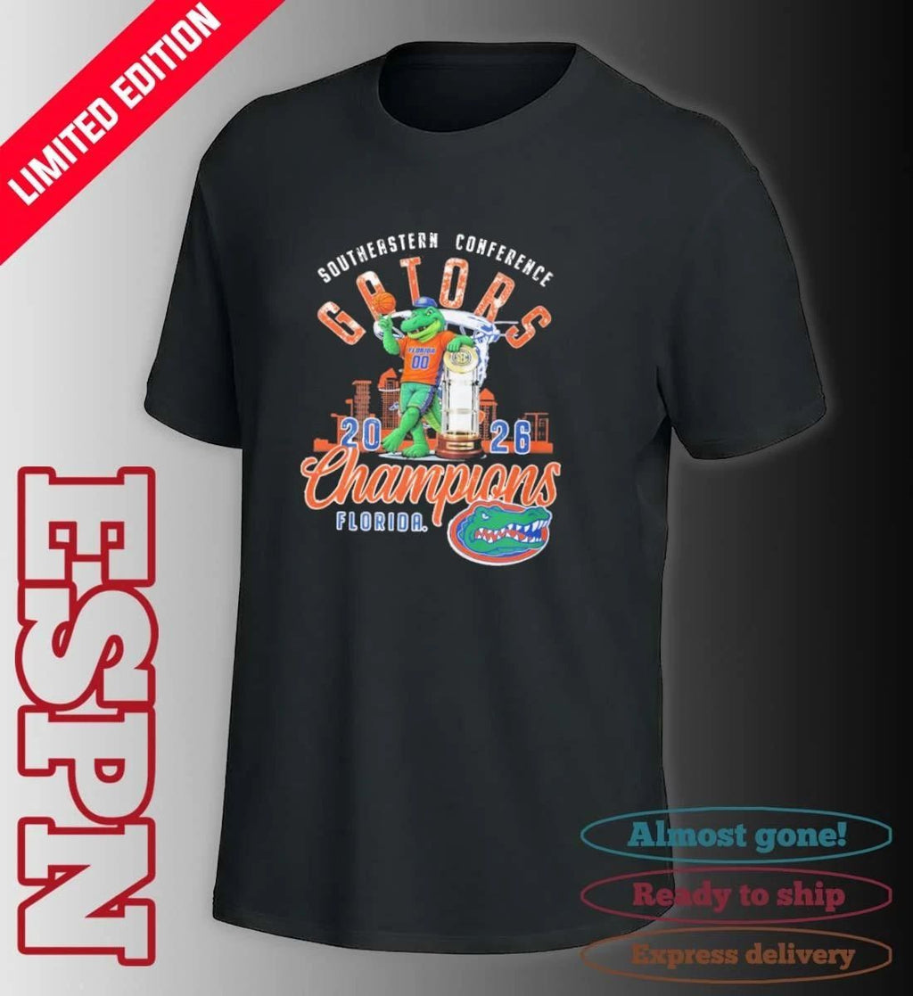 SEC Conference Champions 2026 Florida Gators Basketball Mascot Shirt
