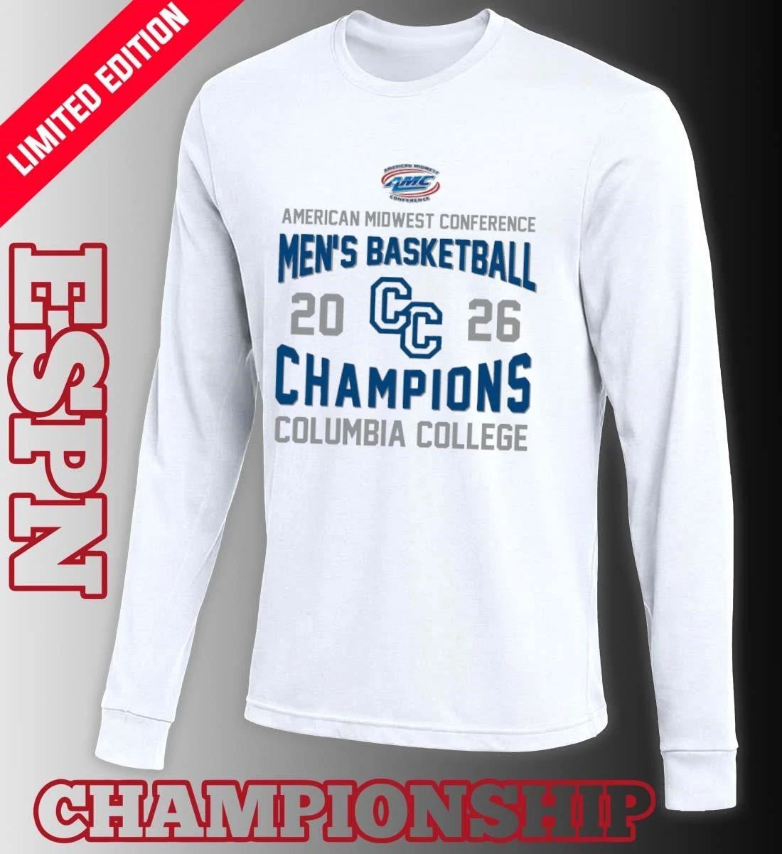 Columbia College 2026 AMC Men’s Basketball Champions Shirt