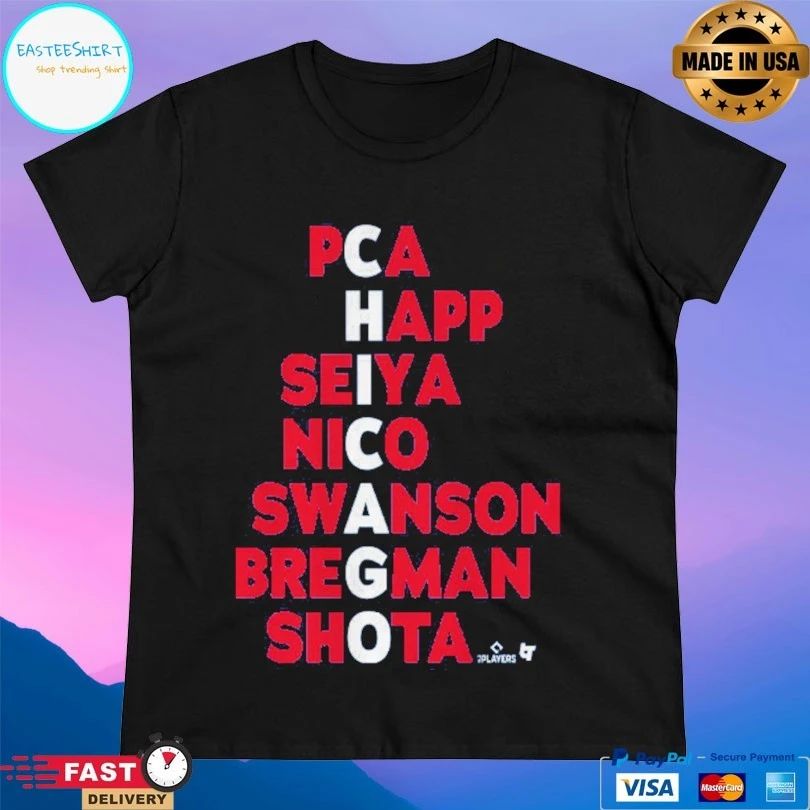 Chicago Names 2026 Pca Happ Seiya Nico Swanson Bregman Shota T-shirt