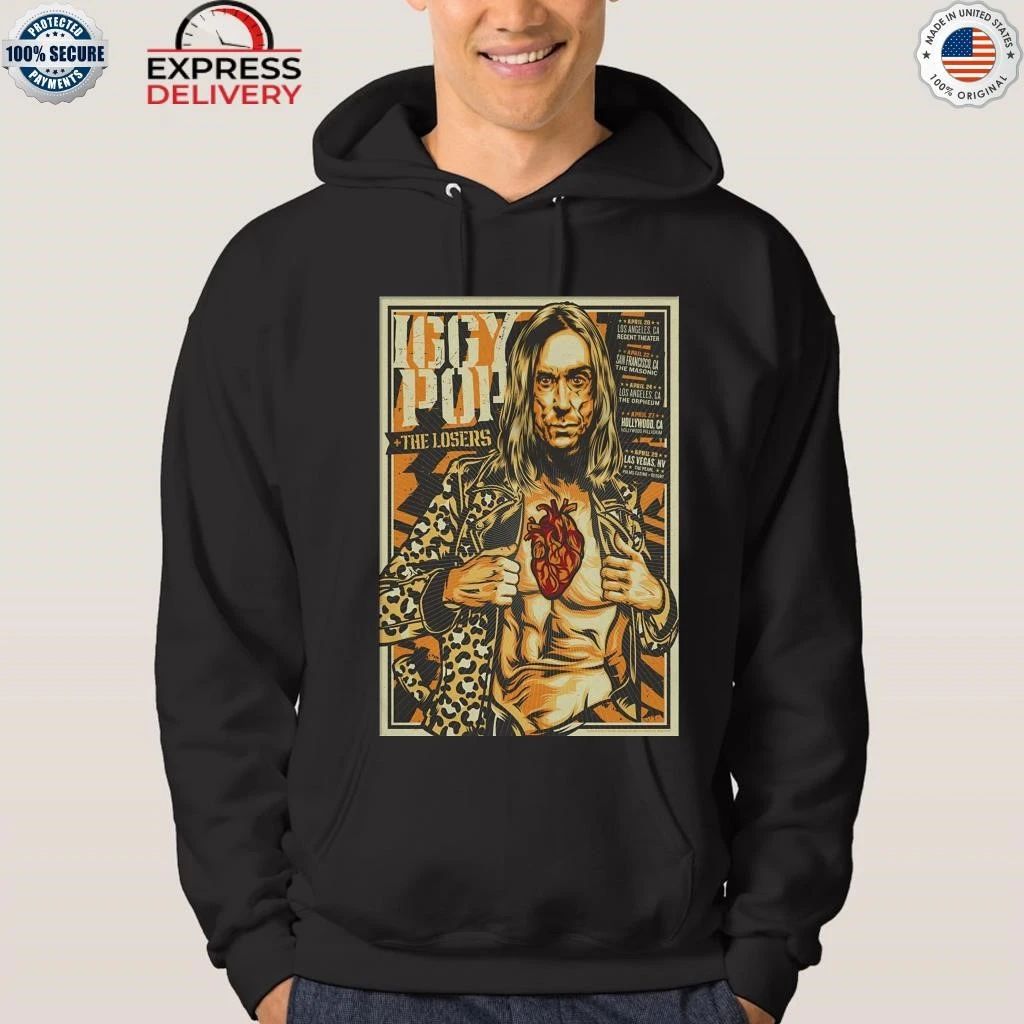 Iggy Pop With The Losers California Tour April 2025 Shirt