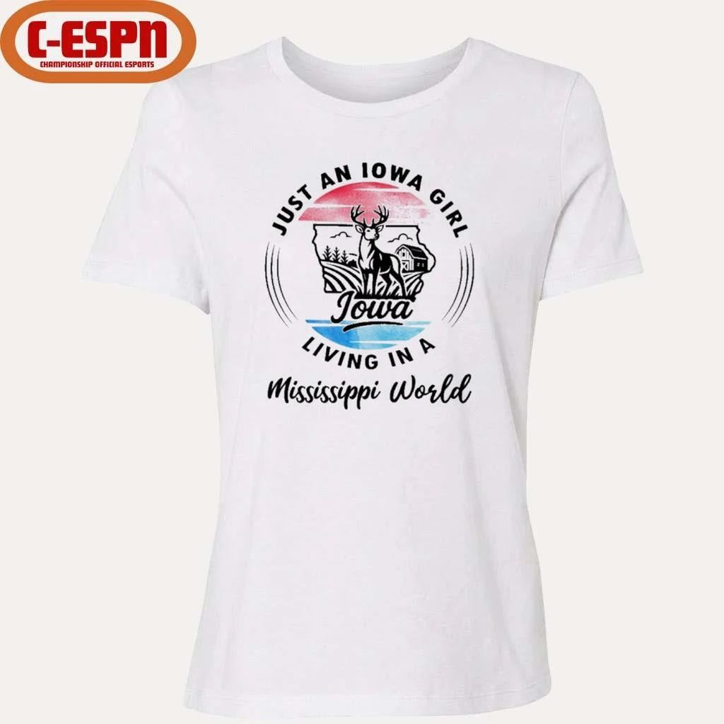 Reindeer Just An Iowa Girl Living In A Mississippi World Shirt