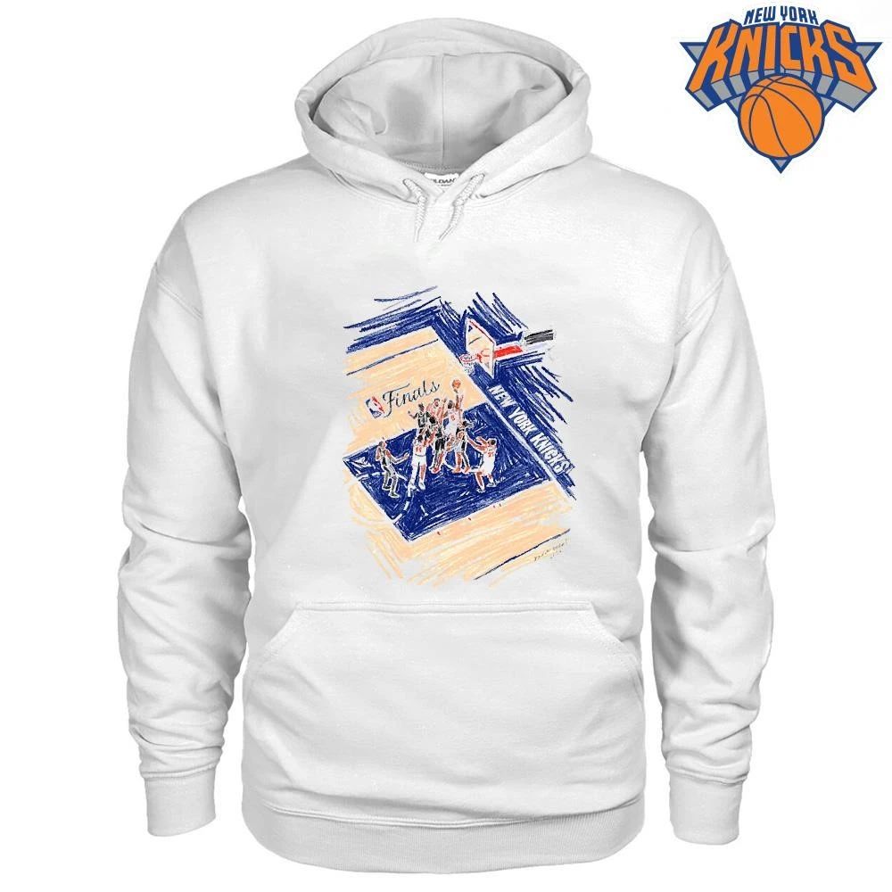 New York Knicks Finals Basketball Game Drawing New York Knicks Champions NBA 2026 Shirt