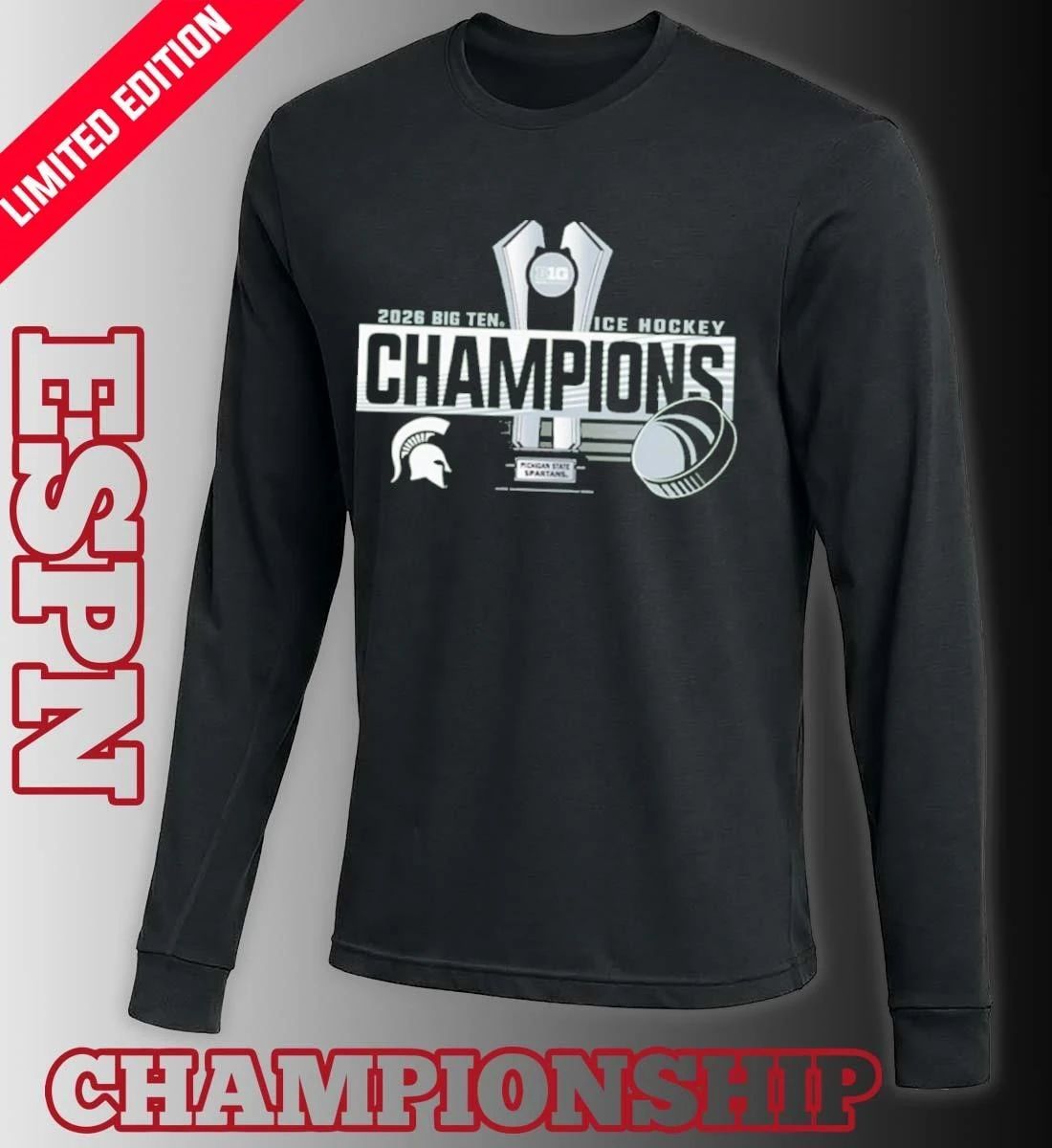 Michigan State Spartans 2026 Big Ten Men’s Ice Hockey Regular Season Champions Shirt