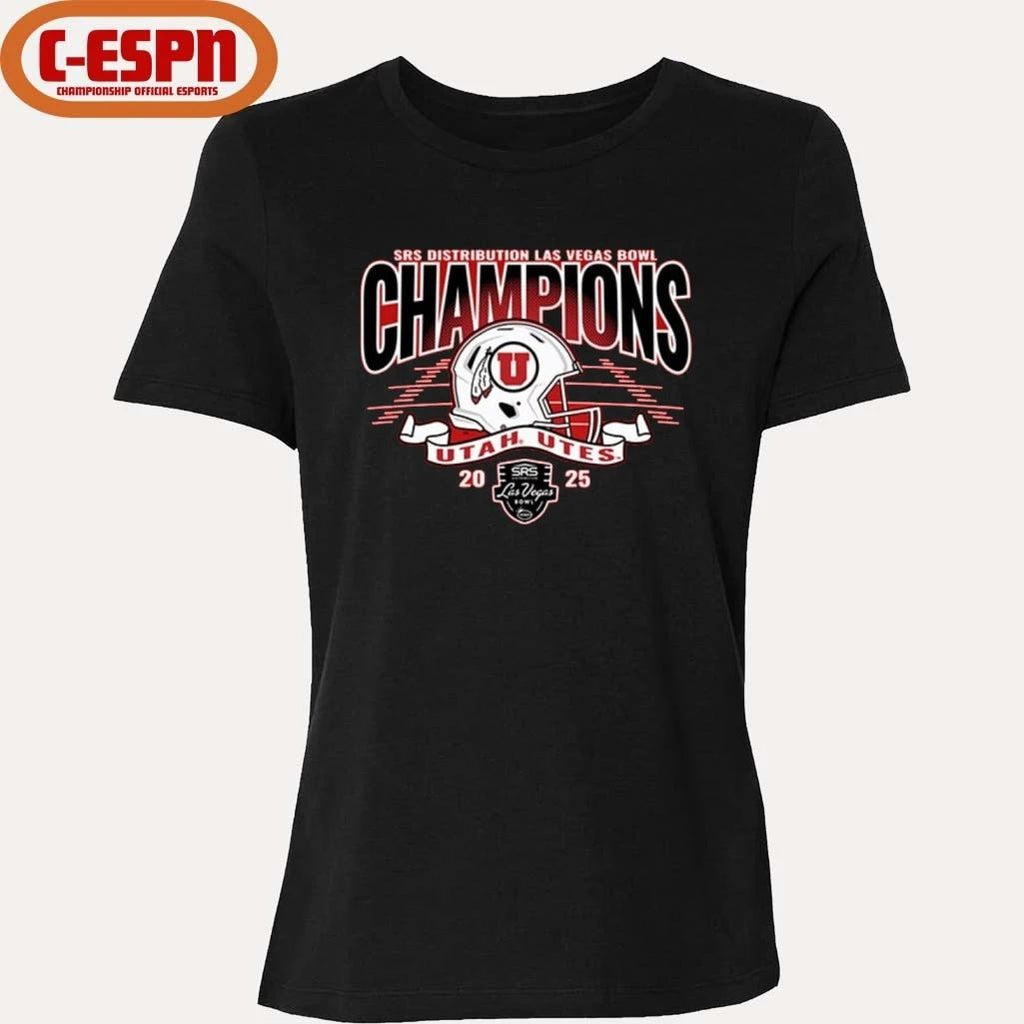 Utah Utes 2025 Las Vegas Bowl Football Champions Helmet Shirt