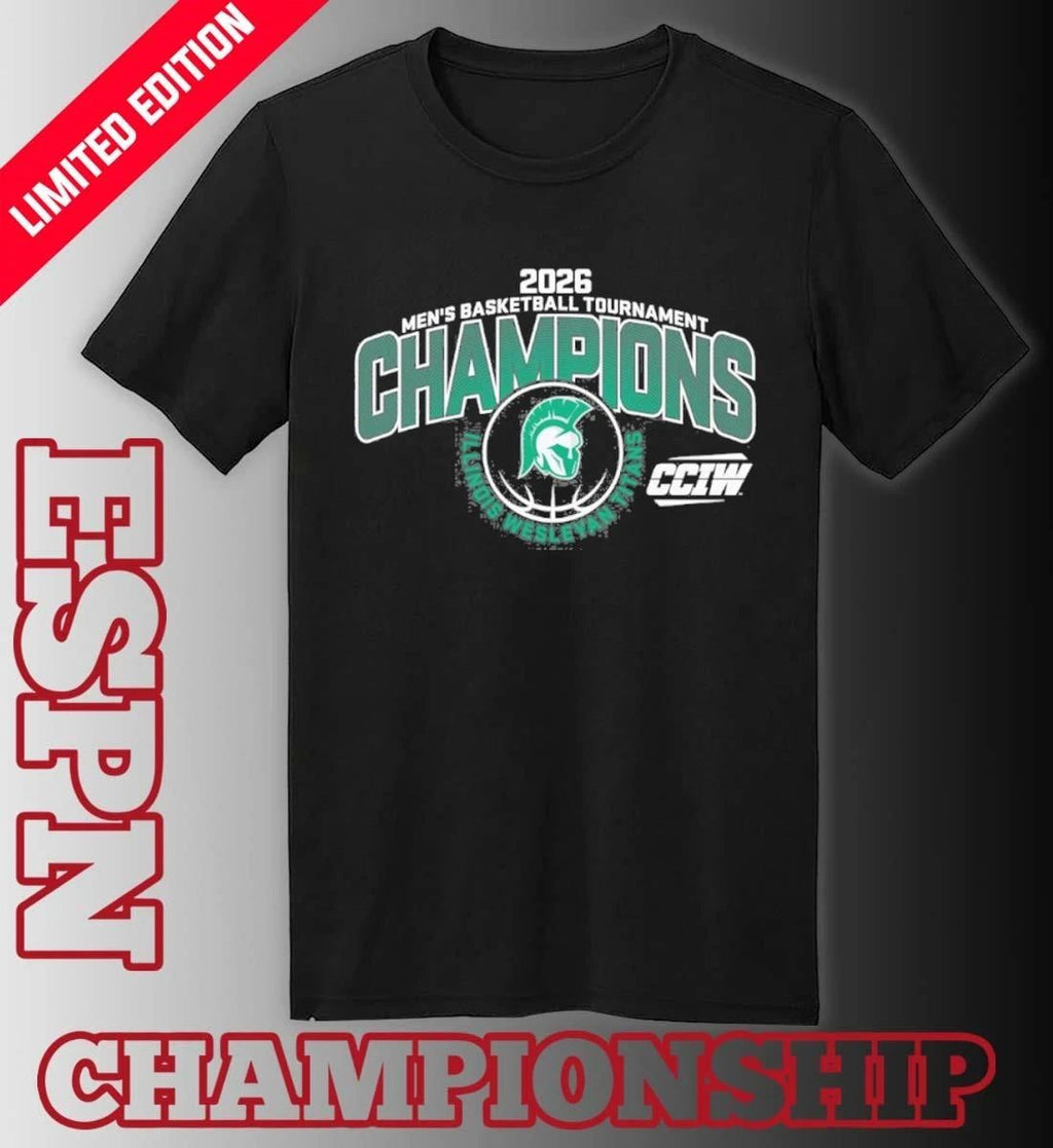 Illinois Wesleyan University Men’s Basketball 2026 CCIW Tournament Champions T-Shirt