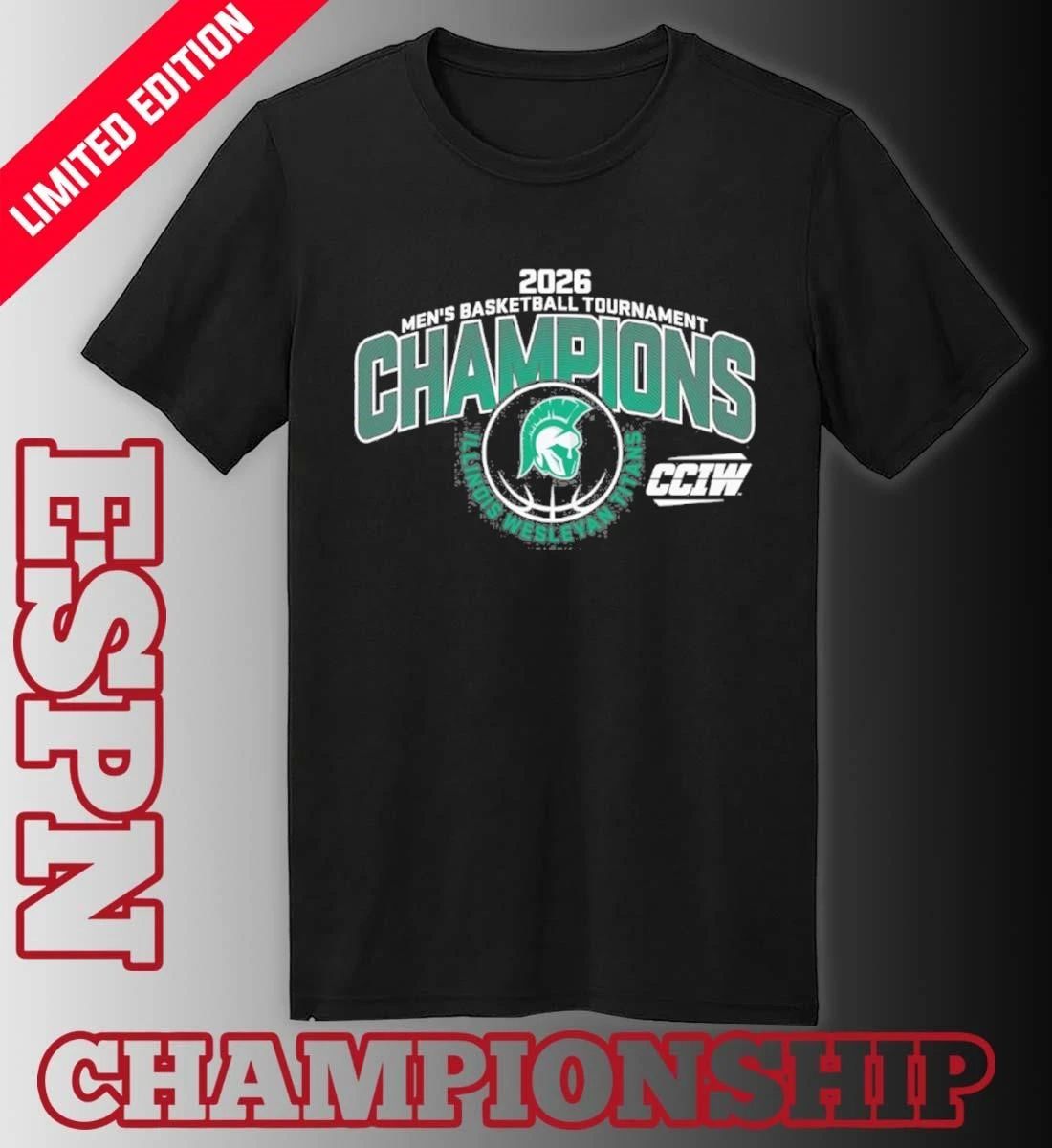 Illinois Wesleyan University Men’s Basketball 2026 CCIW Tournament Champions T-Shirt