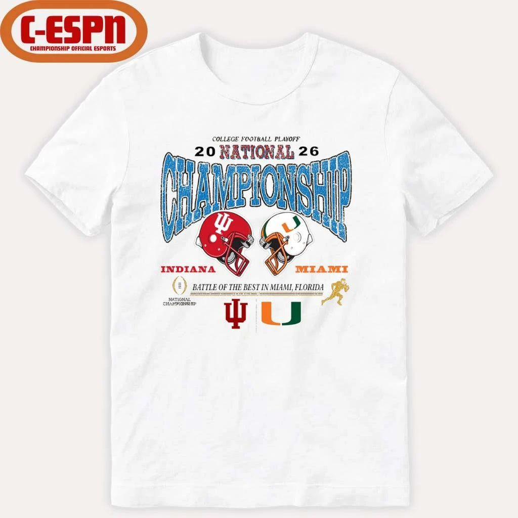 Indiana Vs Miami 2026 CFP National Championship T-Shirt