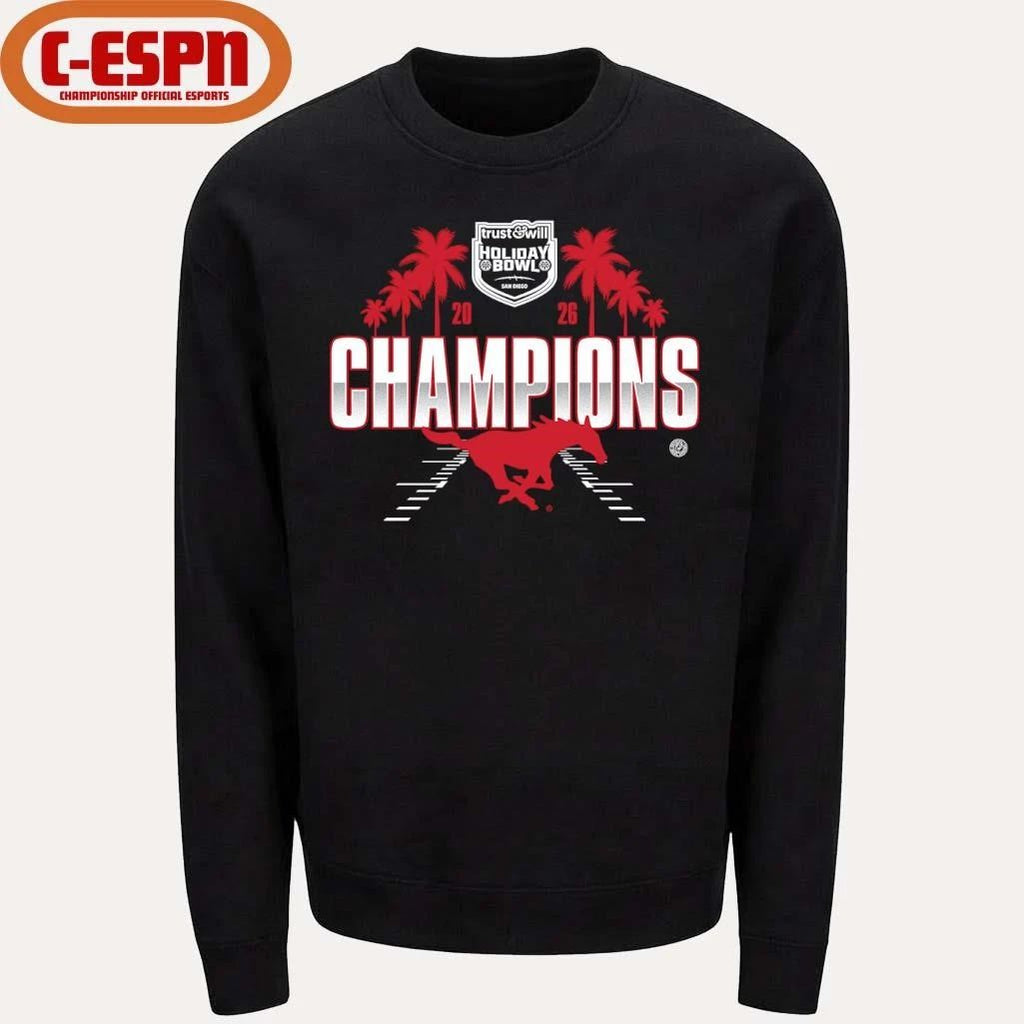 SMU Mustangs Holiday Bowl Champions T-Shirt