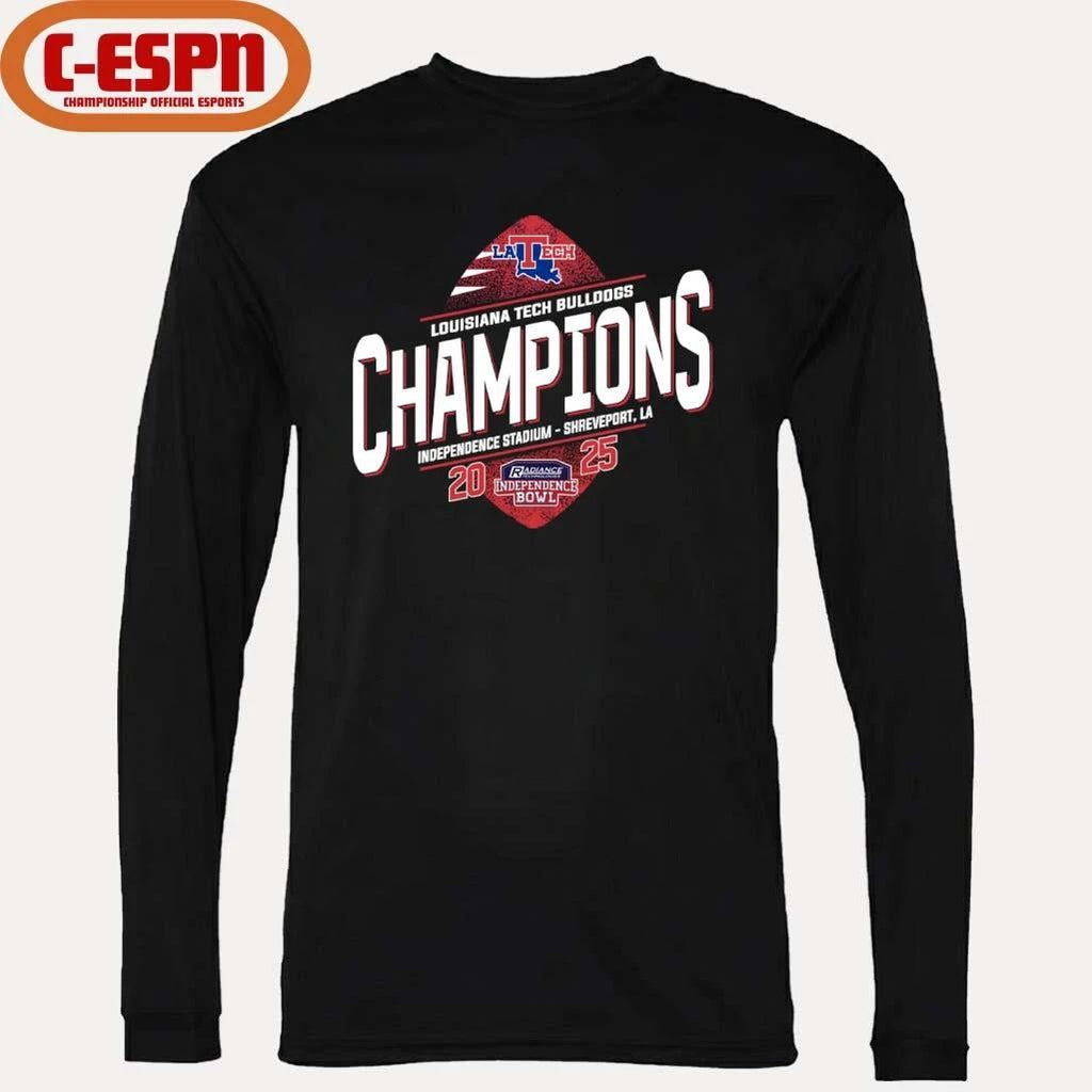 Louisiana Tech Football 2025 Independence Bowl Champions T-Shirt