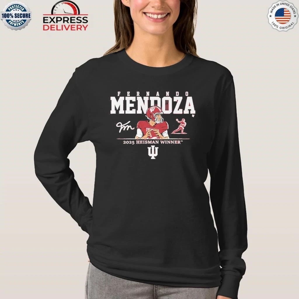 Indiana Football Fernando Mendoza 2025 Heisman Winner Shirt