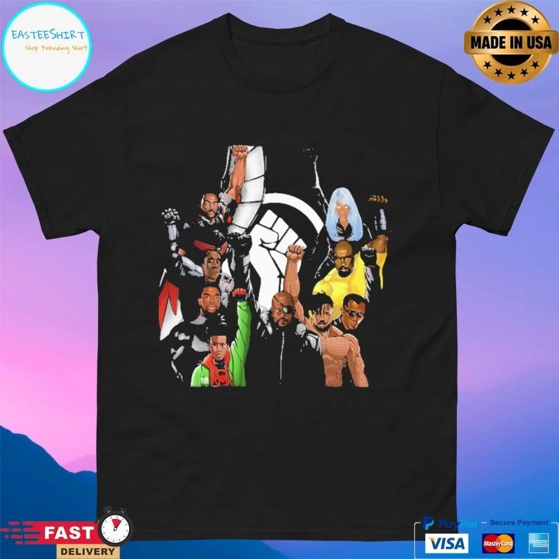 Raised Fist Black Power Superheroes Nick Fury Poster T-shirt