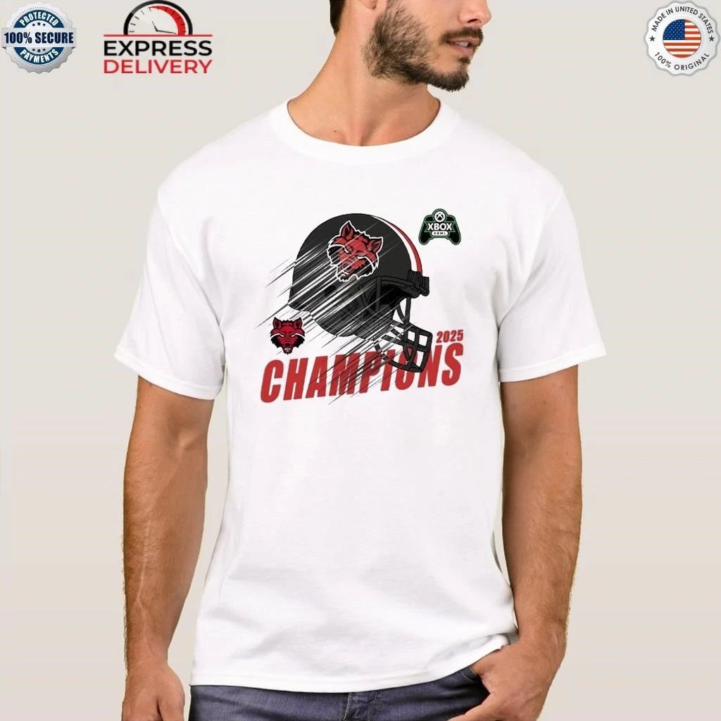Red Wolves Football 2025 Xbox Bowl Champions Arkansas State Red Wolves Football Shirt