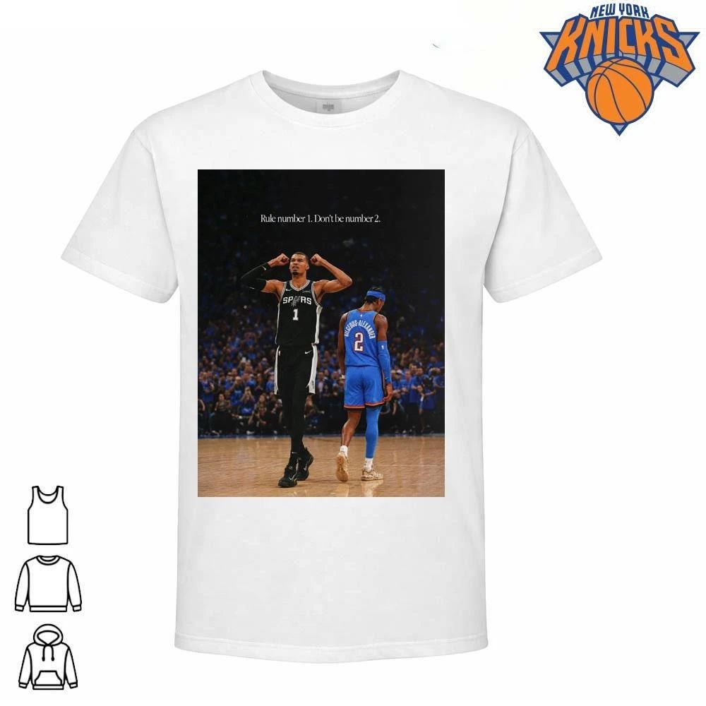 Victor Wembanyama vs Shai Gilgeous Alexander Rule Number 1 Don’t Be Number 2 Basketball T Shirt