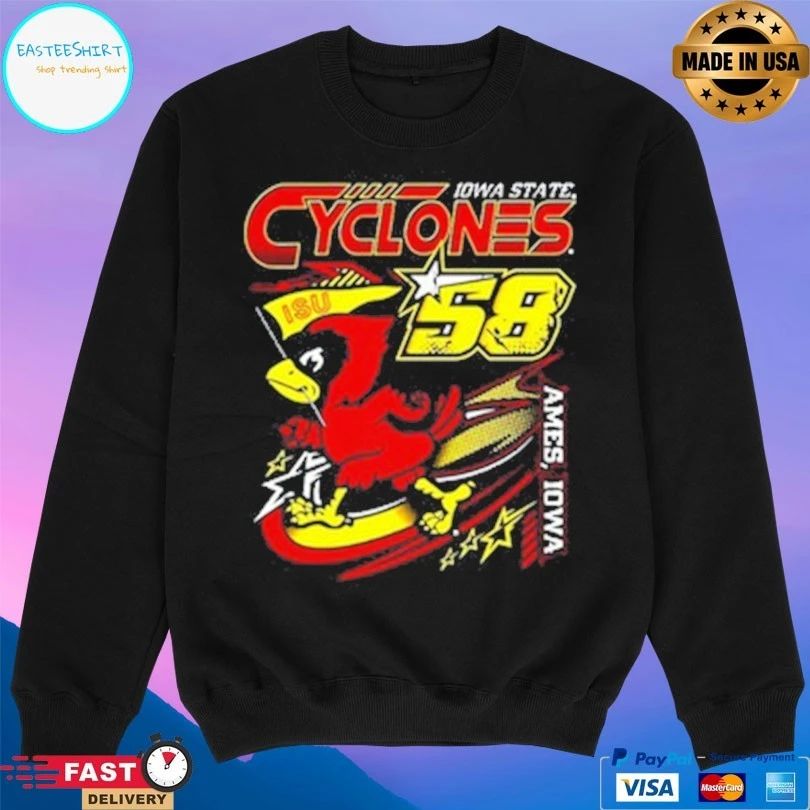 Iowa State Cyclones 58 Ames Iowa Racing T-shirt