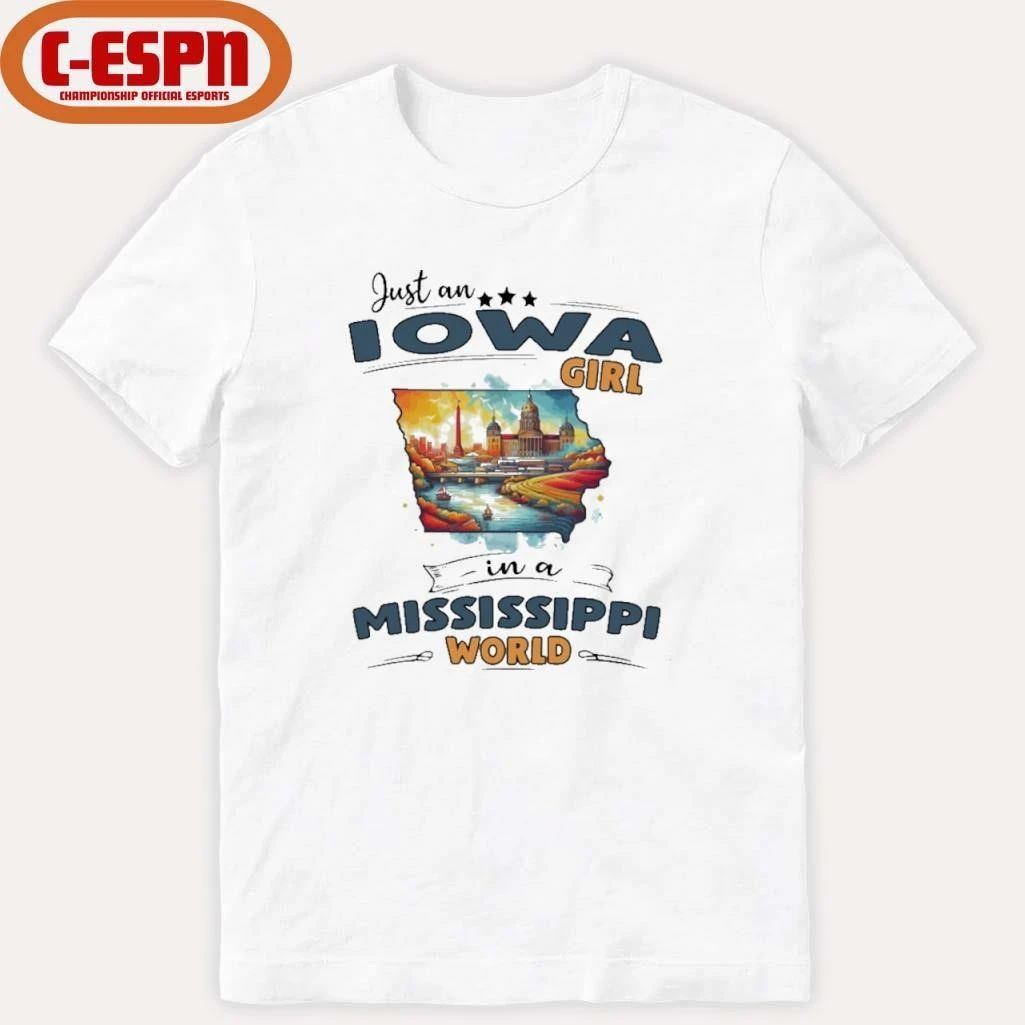 Just An Iowa Girl In A Mississippi World Retro Shirt