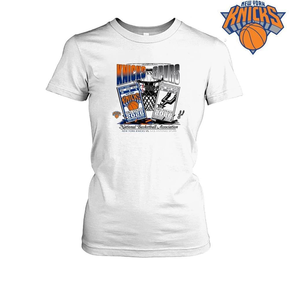 Vintage New York Knicks vs San Antonio Spurs 2026 NBA Finals T Shirt