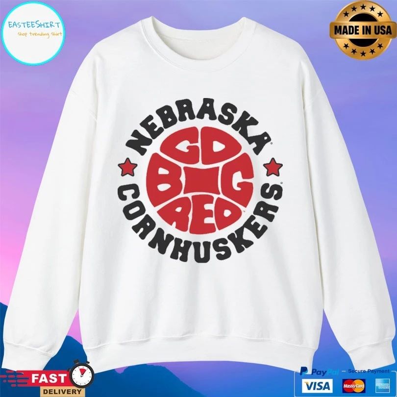 Nebraska Cornhuskers Big Red Basketball 1970s Logo T-shirts