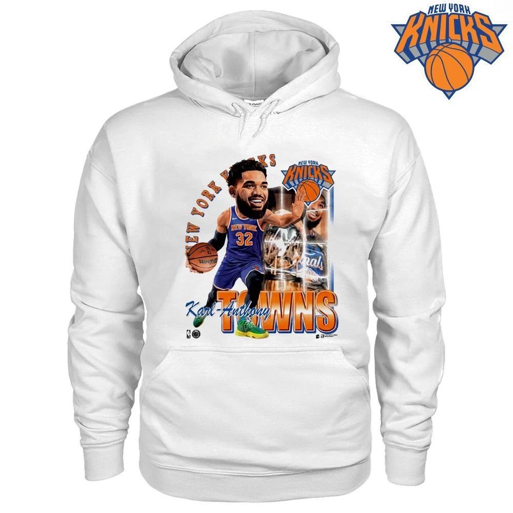NBA Finals 2026 Game 1 Karl Anthony Towns New York Knicks Caricature Big Head Vintage Retro Shirt