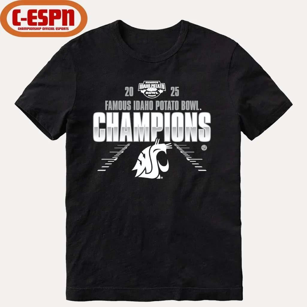 Washington State Cougars 2025 Famous Idaho Potato Bowl Champions Shirt