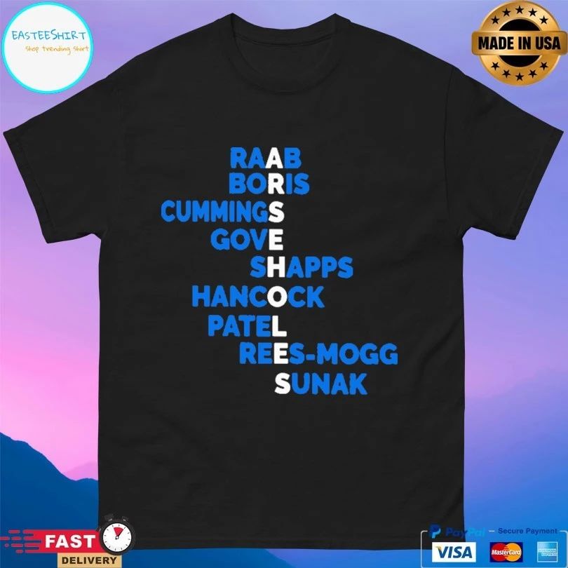 Raab Boris Cummings Gove Shapps Hancock Patel Rees-Mogg Sunak T-shirt
