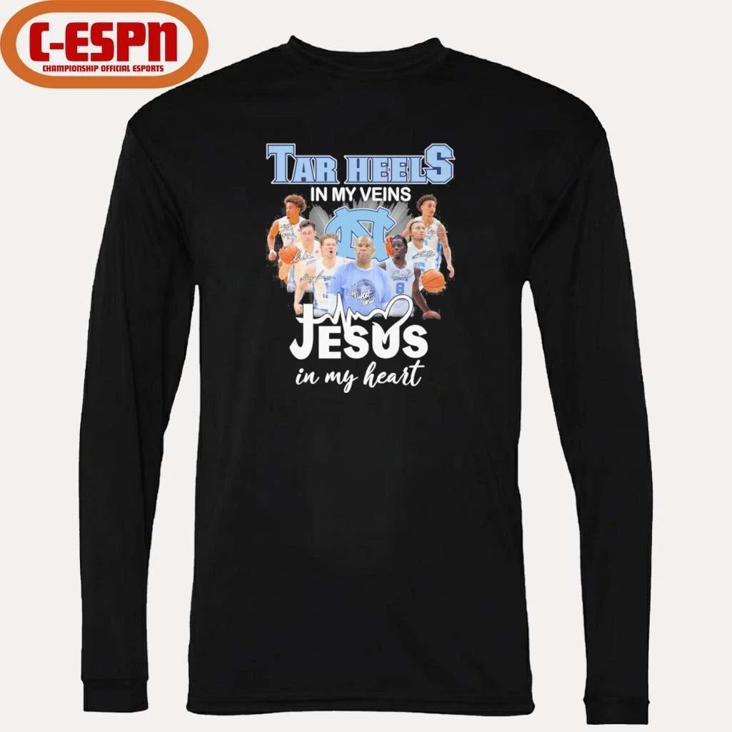 UNC Men’s Basketball In My Veins Jesus In My Heart Shirt