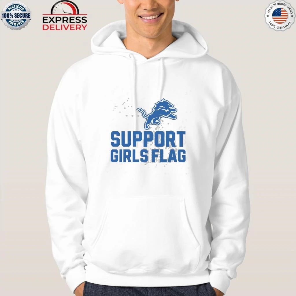 Support Girls Flag Detroit Lions Shirt