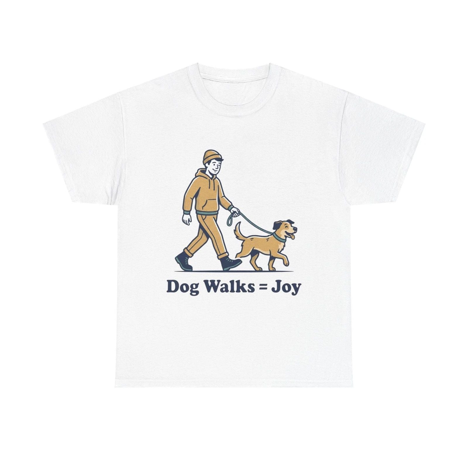 Dog Walks = Joy | Cute Dog Walker T-Shirt | Dog Lover Gift