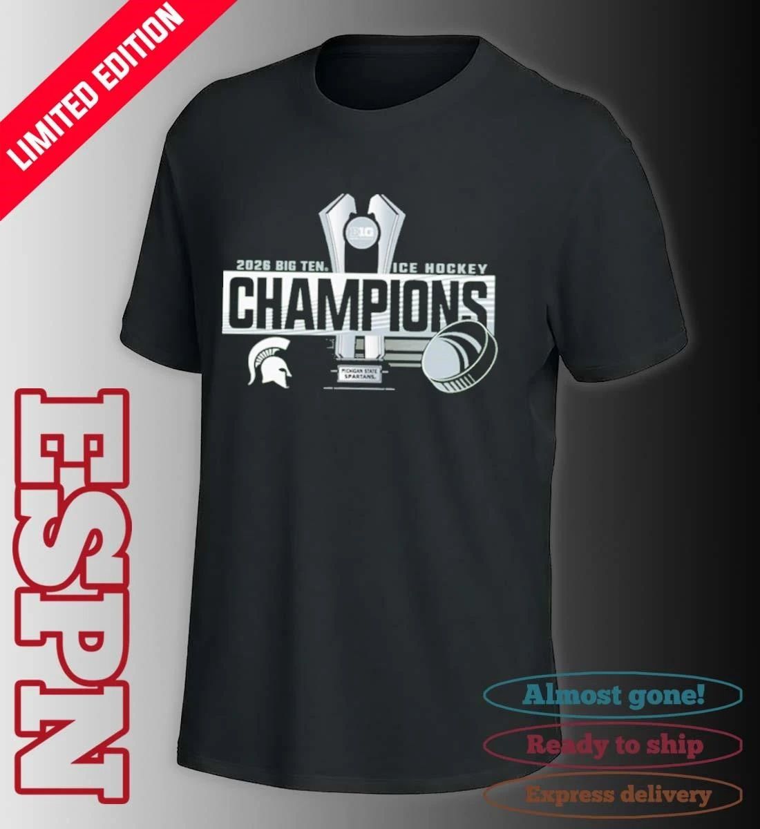 Michigan State Spartans 2026 Big Ten Men’s Ice Hockey Regular Season Champions Shirt
