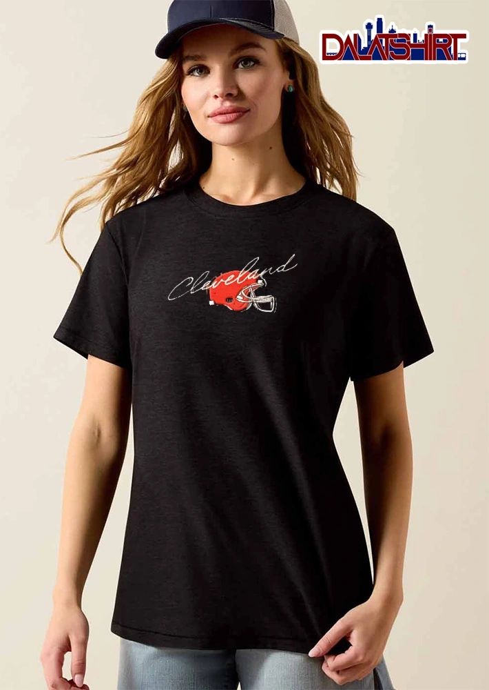 Cleveland Browns Orange Football Helmet shirt