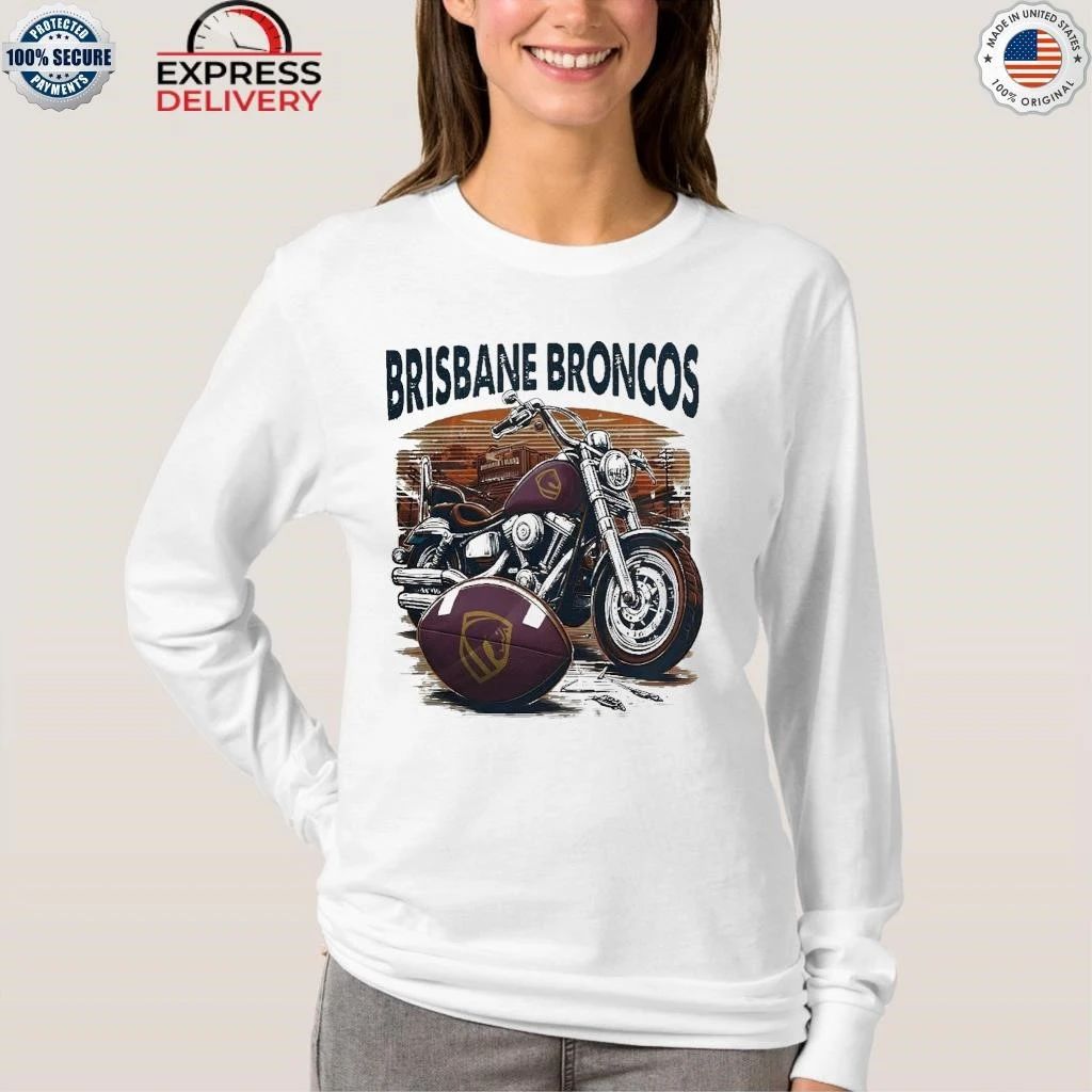 Brisbane Broncos Mix Motorcycle Cool Design Shirt