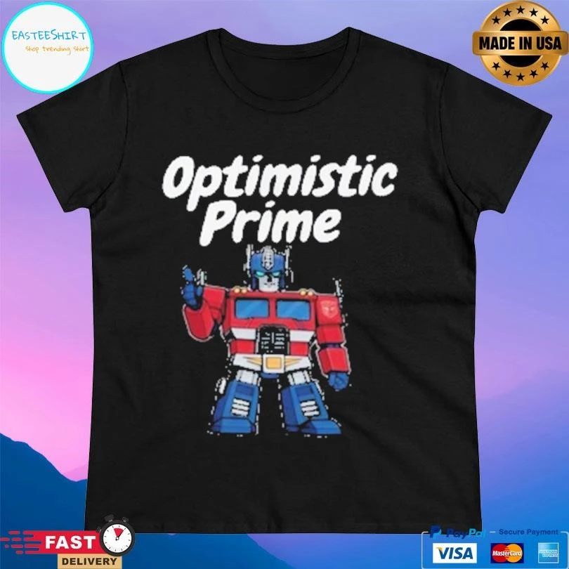 Elon Musk Optimistic Prime T-shirts