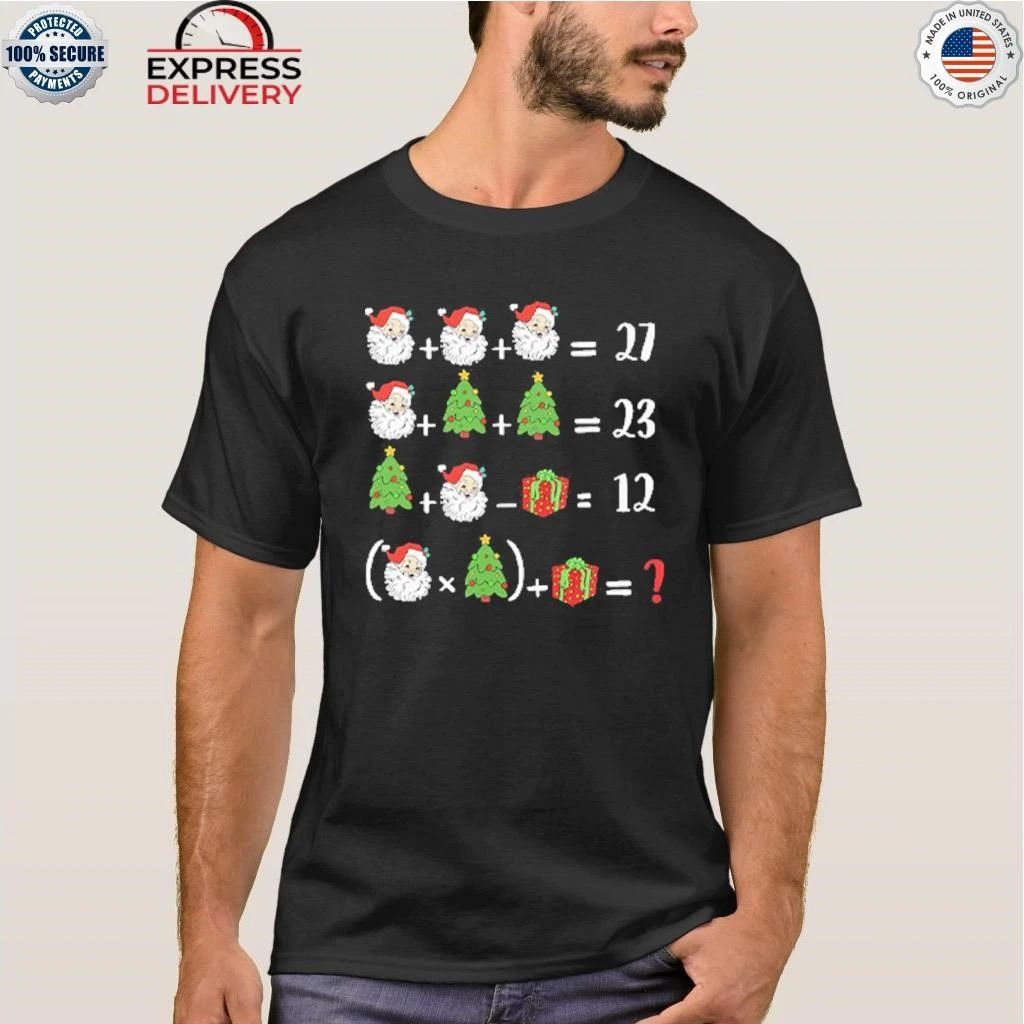 67 Six Seven Santa Tree Math Teacher Christmas Shirt