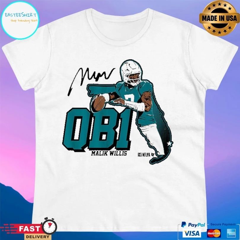 Miami Dolphins Malik Willis Miami QB1 T-shirts