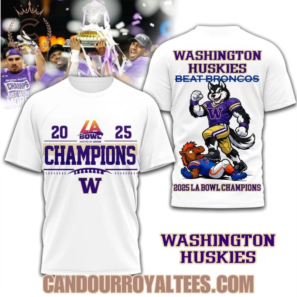 Washington Huskies 2025 LA Bowl Champions Shirt